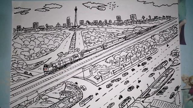 WOW!! MENGGAMBAR KERETA JAKARTA, MENGGAMBAR LOKOMOTIF CC 206||HOW TO DRAW A TRAIN смотреть онлайн