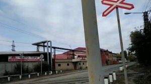 ж/д переезд на улице 1 индустриальная, в городе Омске