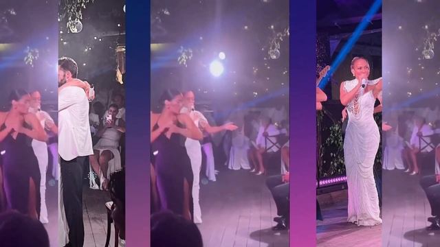 Jennifer Lopez singing “Can’t Get Enough” for Ben Affleck at their Georgia wedding