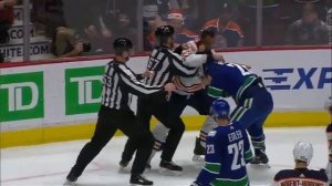 NHL Fight - Oilers @ Canucks - 2019 12 23