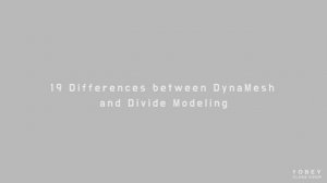 [Урок 19] Разница между моделированием Dynamesh и Divid