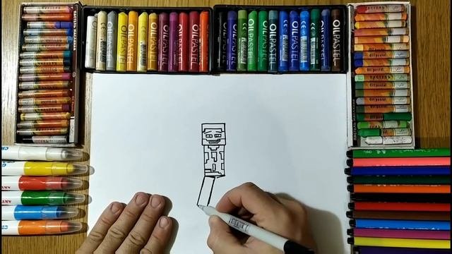 Стив из Майн Крафт/ Майн Крафт / Урок Рисования / How to Draw Steve from Mine Craf / Drawing Lesson