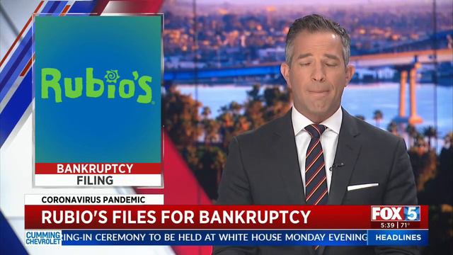 Rubio's Restaurant Chain Files For Bankruptcy