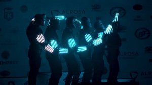 Пиксельное акробатическое шоу на праздник