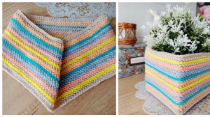 Вязание. Крючок. Снуд, шарф, повязка на голову, вязание крючком. Схемы вязания.mp4