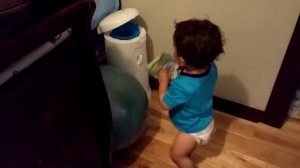 15 month old: clean diapers diaper pail