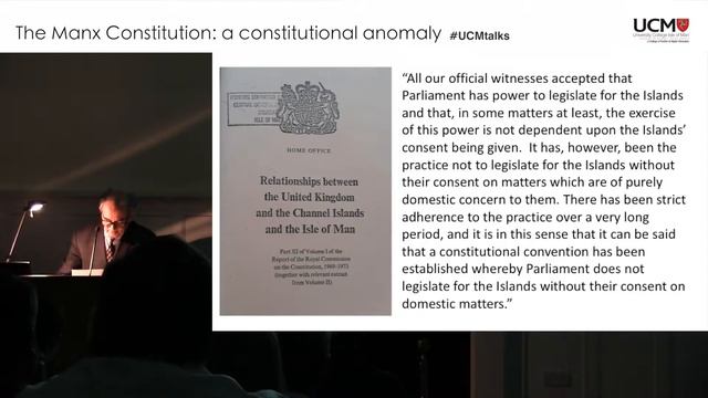 #UCMtalks | The Manx Constitution - an anomaly? William Cain QC