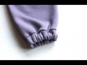 Низ штанов с резинкой в кулиске. Второй способ. Притачной