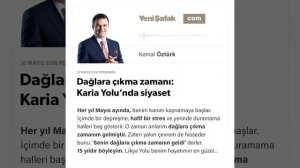 Kemal Öztürk - Dağlara çıkma zamanı: Karia Yolu’nda siyaset - 10.05.2018