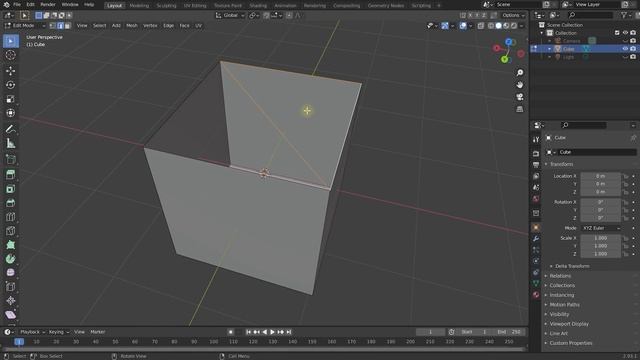 18 - Creating & Deleting Vertices, Edges & Faces. MODELLING and ANIMATIONS for Beginners