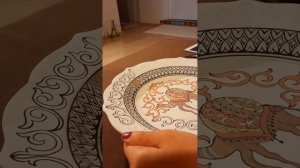 Underglaze ceramic painting. Workshop "🌸JAN" . Подглазурная роспись керамики.
