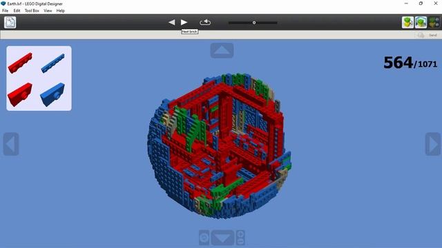 LEGO UNIQUE - EARTH -GLOBE [Lego MOC] Lego Digital Designer