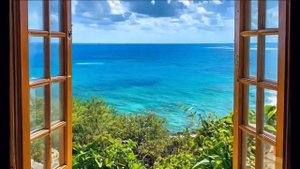 Вид из окна на море / View from the window to the sea