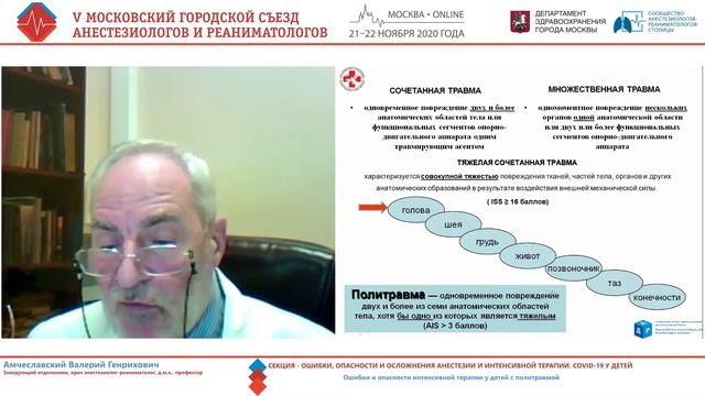 V Московский городской Съезд анестезиологов и реаниматологов (22 ноября, Зал 1)