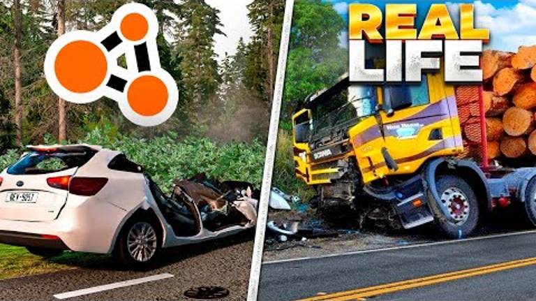 Аварии на реальных событиях в BeamNG.Drive #30 смотреть онлайн