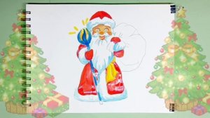Qorbobo rasmini chizish/Yangi yil rasmini chizish/ Santa Claus Drawing Easy/Christmas Painting