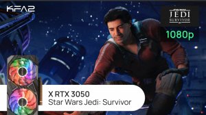 KFA2 X GeForce RTX 3050 Black | Star Wars Jedi: Survivor | 1080p (Full HD) разрешение