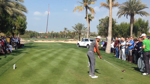 Tiger Woods vs Ilonen hole 18 Dubai Desert Classic 2014 смотреть онлайн