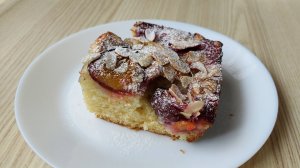Самый нежный, мягкий пирог со сливами. Сливовый пирог.