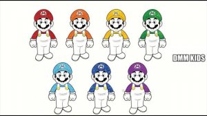 MARIO GLITTER COLORING/GLITTER COLORING RAINBOW MARIO/MULTY COLOR SUPER MARIO/COLORFUL GLITTER MARI