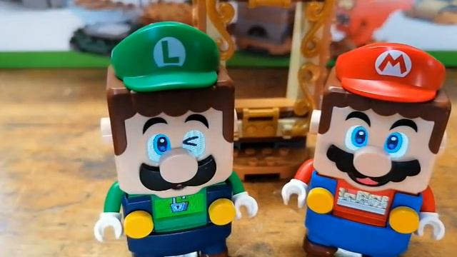 Luigi and Mario new action brick Team connection and without team connection! How it works? смотреть онлайн