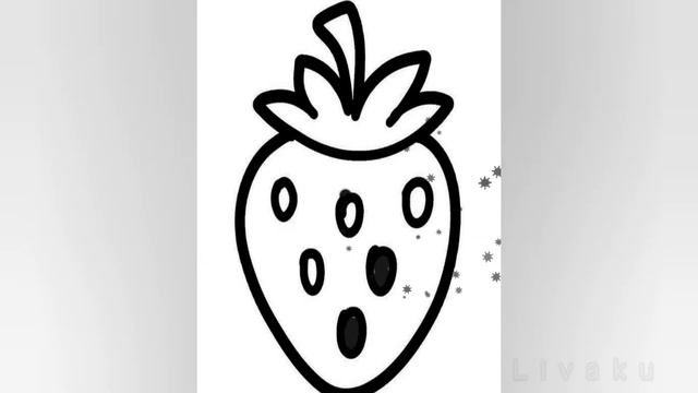 Как нарисоватькулубнику/ мультик раскраска ягоды для детей/ Раскраски Малышам смотреть онлайн