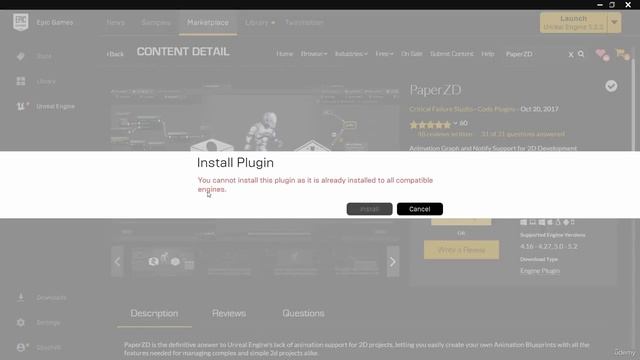 41. Installing PaperZD. 2D GAME DEVELOPMENT by Cobra Code