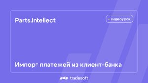 Parts.Intellect. Импорт платежей из клиент-банка