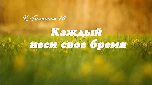 28. КАЖДЫЙ НЕСИ СВОЕ БРЕМЯ _к Галатам, пастор Ли Ги Тэк_ церковь Сонрак Миссионерский центр "Сонрак"