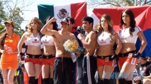 Pesaje de David Tornado Sanchez vs Marlon Tapales y Giovani Segura vs Omar Salado