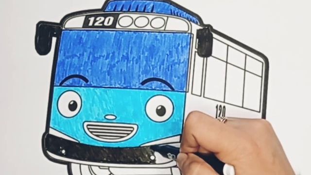 Tayo bus| coloring lessons|раскраска для детей смотреть онлайн