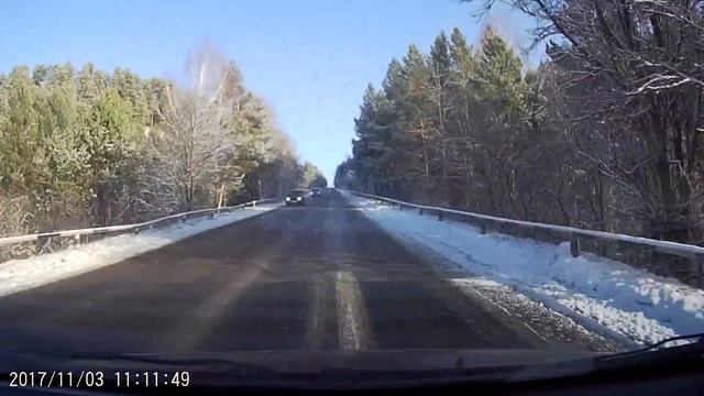 Автодорога Приютово-Белебей. Небольшой отрезок пути.