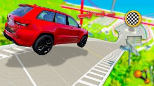 КАК ДАЛЕКО ТУРБО ДЖИП СМОЖЕТ ПРОЛЕТЕТЬ В ДАЛЬ ? ЭКСПЕРИМЕНТЫ В Beamng.drive