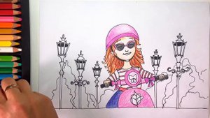Изысканная Нэнси Клэнси. Fancy Nancy Clancy. Как нарисовать Нэнси Кленси. Раскраска для детей.
