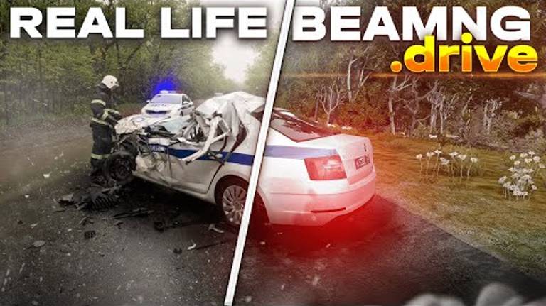 Аварии на реальных событиях в BeamNG.Drive #22 смотреть онлайн