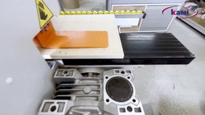 Автоматический кромкооблицовочный станок OSTERMANN 6TF _ Кропление фанеры шпоном толщиной 1 мм