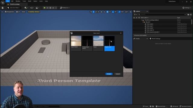 05. New Empty Level. GAME DEV ACADEMY Unreal Engine 5