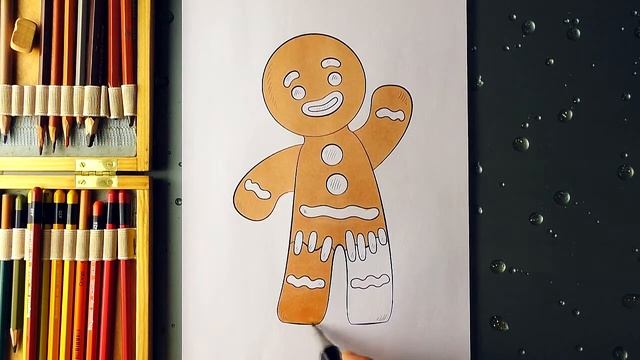 How to coloring Gingerbread Man from #Shrek. Coloring #forKids смотреть онлайн