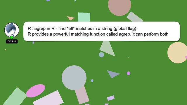 R : agrep in R - find *all* matches in a string (global flag) смотреть онлайн