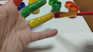 Пальчиковые краски Песня семья пальчиков на русском Учим цвета Развивающее видео Песня для детей