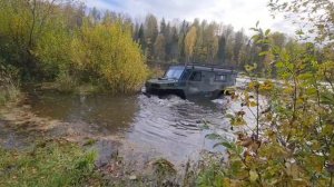 Север трак Егерь. Выходим из воды