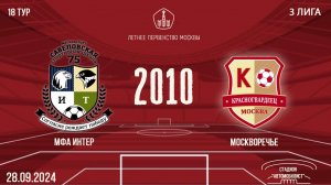 МФА-Интер 2010 vs Москворечье