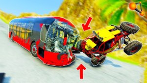 НЕ УВЕРНУЛСЯ ОТ АВТОБУСА СКОРОСТИ 999КМ/Ч! ДВИГАЙСЯ ИЛИ УМРИ в BEAMNG DRIVE АВАРИИ