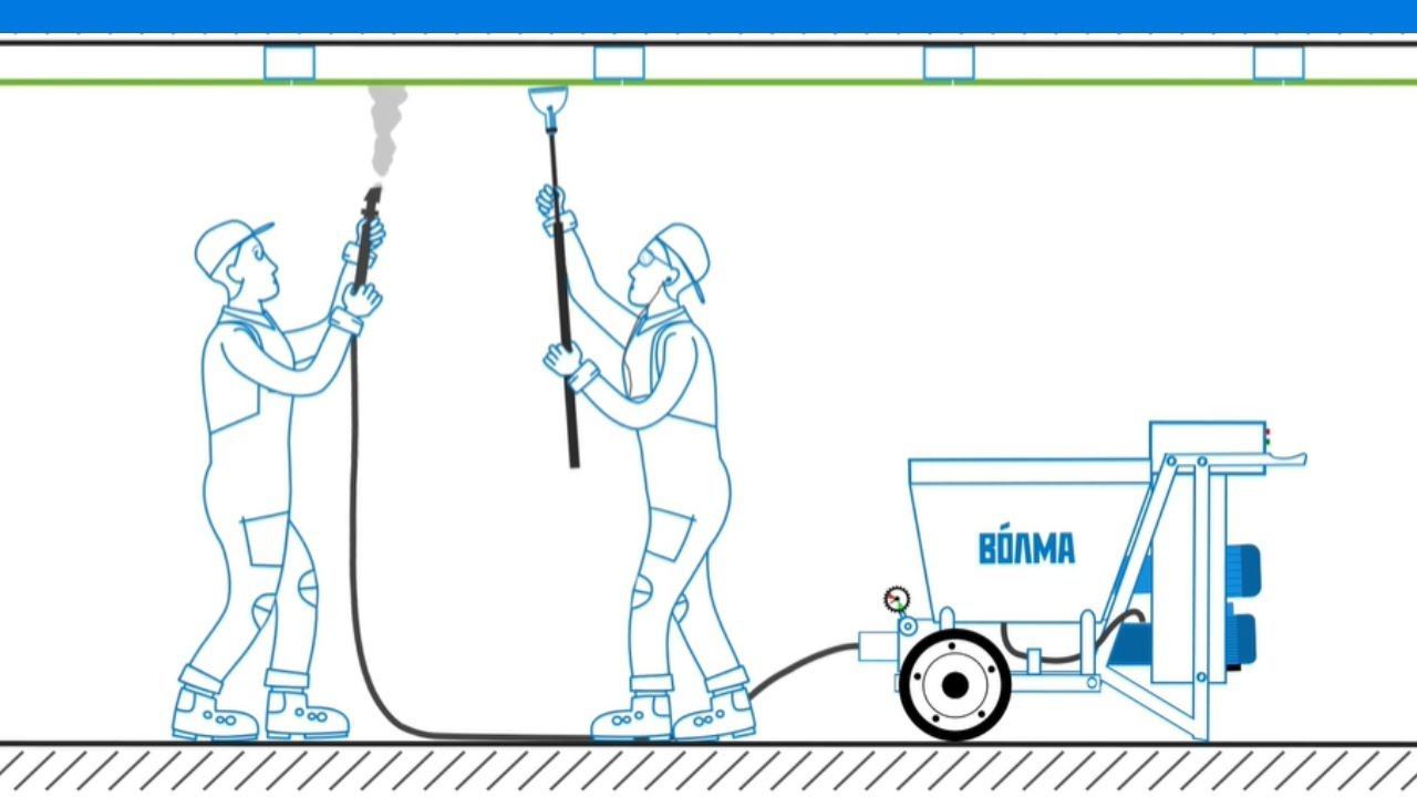 Механизированные технологии ВОЛМА / Нанесение штукатурки машинным способом смотреть онлайн