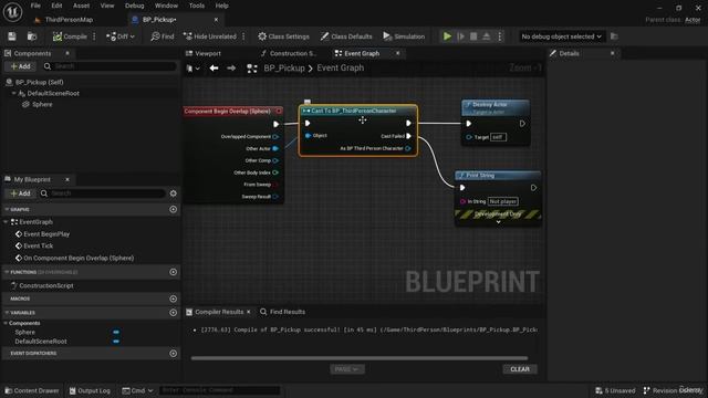 06. Adding functionality to Blueprint. 2D GAME DEVELOPMENT by Cobra Code