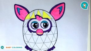 CRAZY FURBY- Baby Coloring For Kids - simple coloring