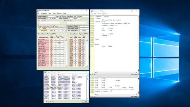 The ORG compiler directive for the PIC micro's