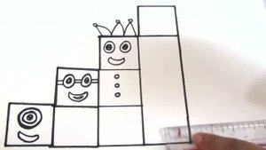 NUMBERBLOCKS 1 TO 4 LEARN TO DRAW | NUMBERBLOCKS COLOURING PAGES