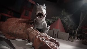 Jurassic World Indominus Rex VS T-rex and Blue Lego stop motion