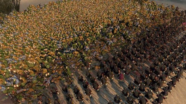 300 PIKEMEN vs 12K WEAKEST SAXON UNITS - Total War ATTILA смотреть онлайн